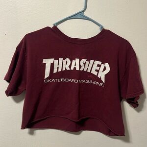 Maroon crop top